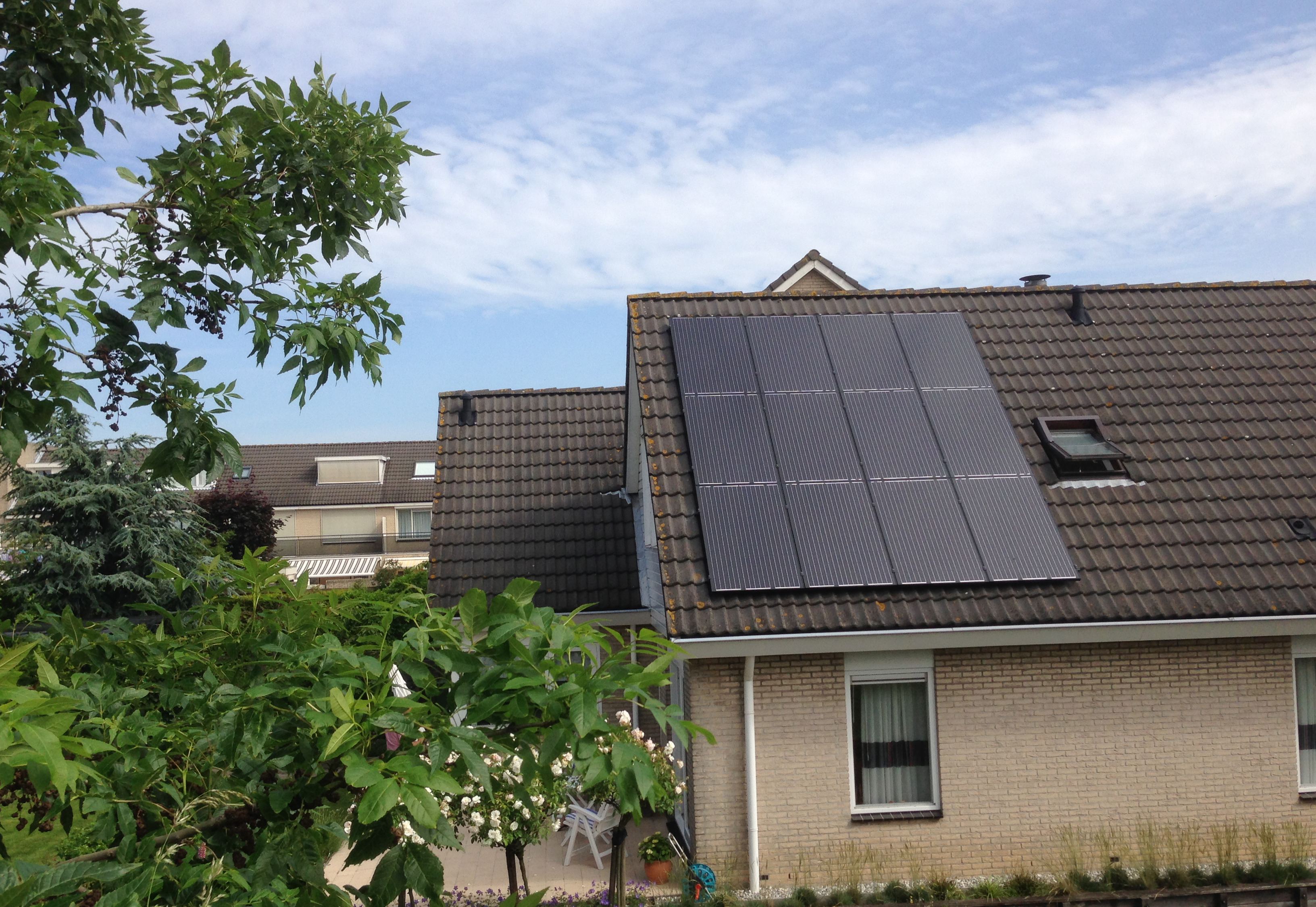 Foto van zonnepanelen